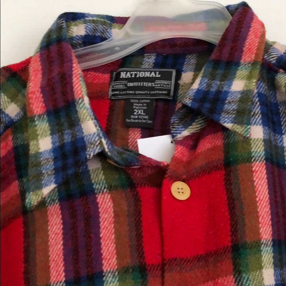 Flannel button down top - Picture 3 of 4